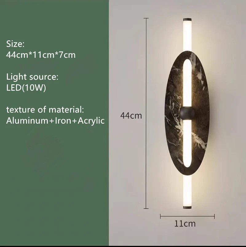 Afralia™ Time Travel Luxury Wall Lamp: Bedroom Living Room Background Light