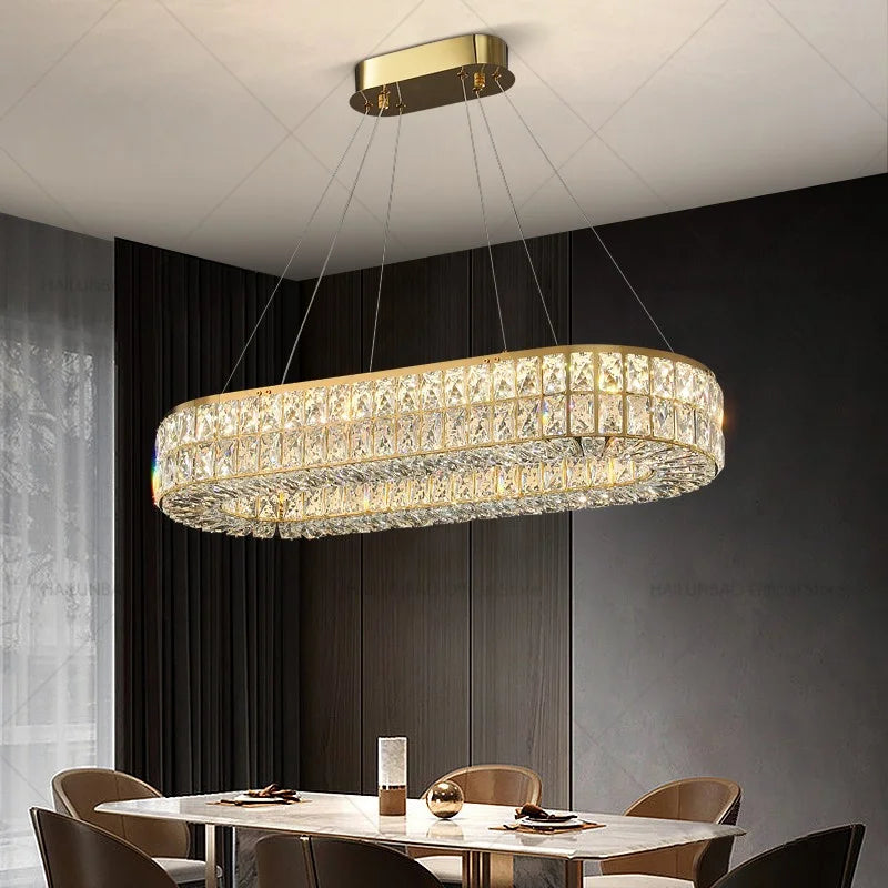 Afralia™ Crystal Chandelier: Modern Luxury Lighting for Living Room, Restaurant, and Villa