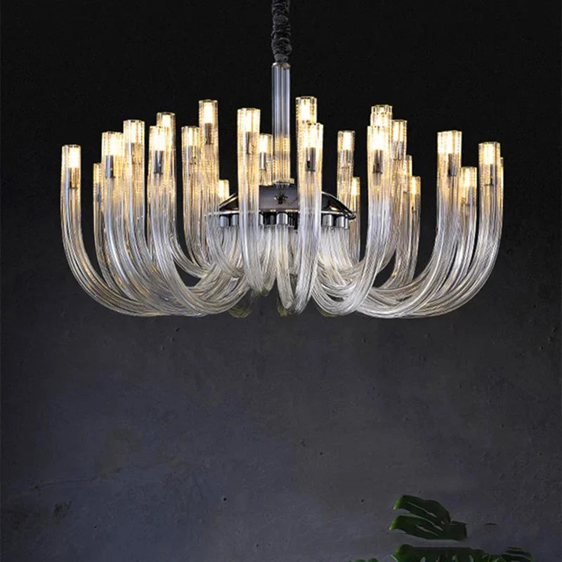 Afralia™ LED Chandelier for Bedroom: Modern Ceiling Pendant Lamp Lighting Fixture