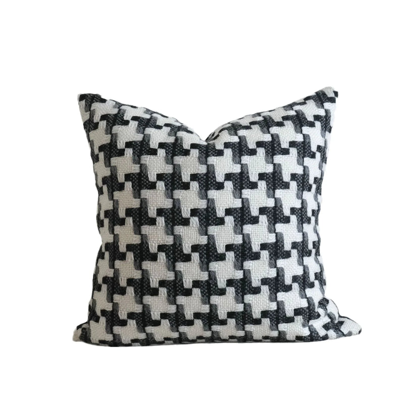 Afralia™ Houndstooth Crochet Cushion Cover Nordic Minimalist Throw Pillow