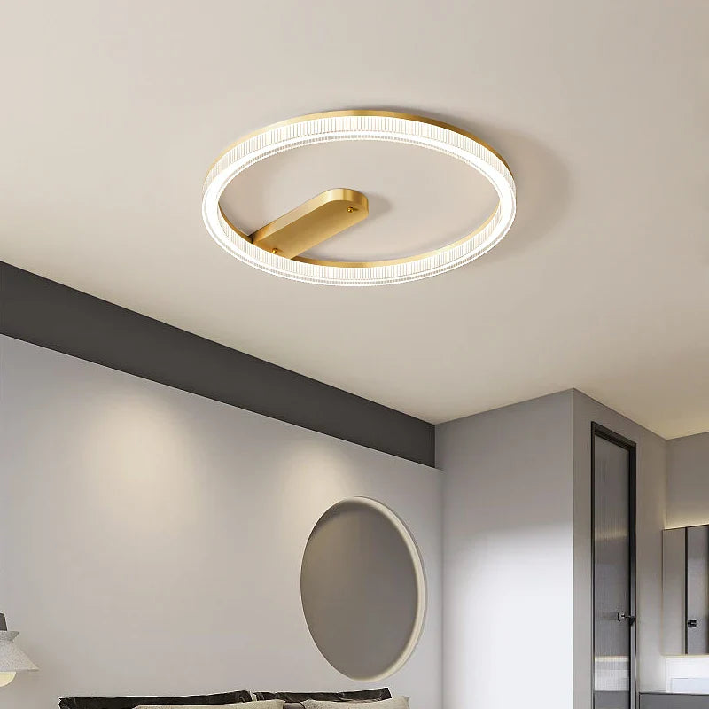 Afralia™ Modern Round LED Ceiling Lamp for Bedroom Living Room Kitchen Study Loft