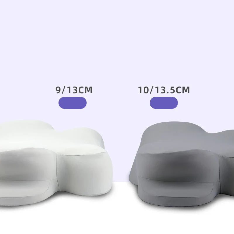 Afralia™ Memory Cotton Ice Silk Cervical Pillow for Home Sleep Aid and Body Support