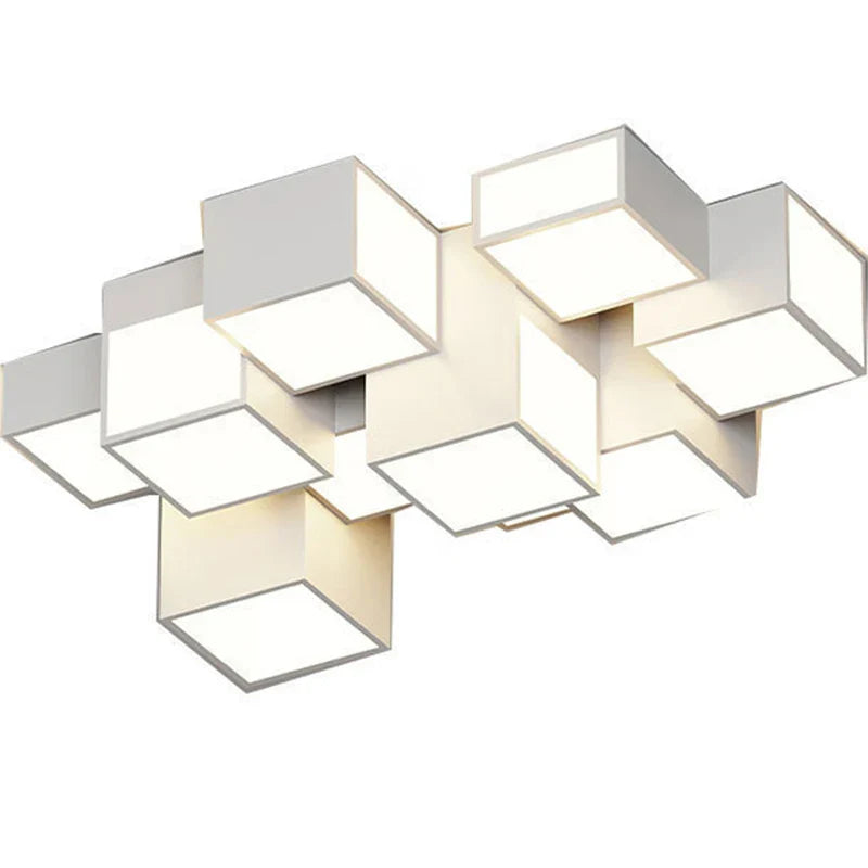 Afralia™ Square LED Chandeliers: Modern Home Indoor Lighting Fixtures for Living, Bedroom, Dining Room