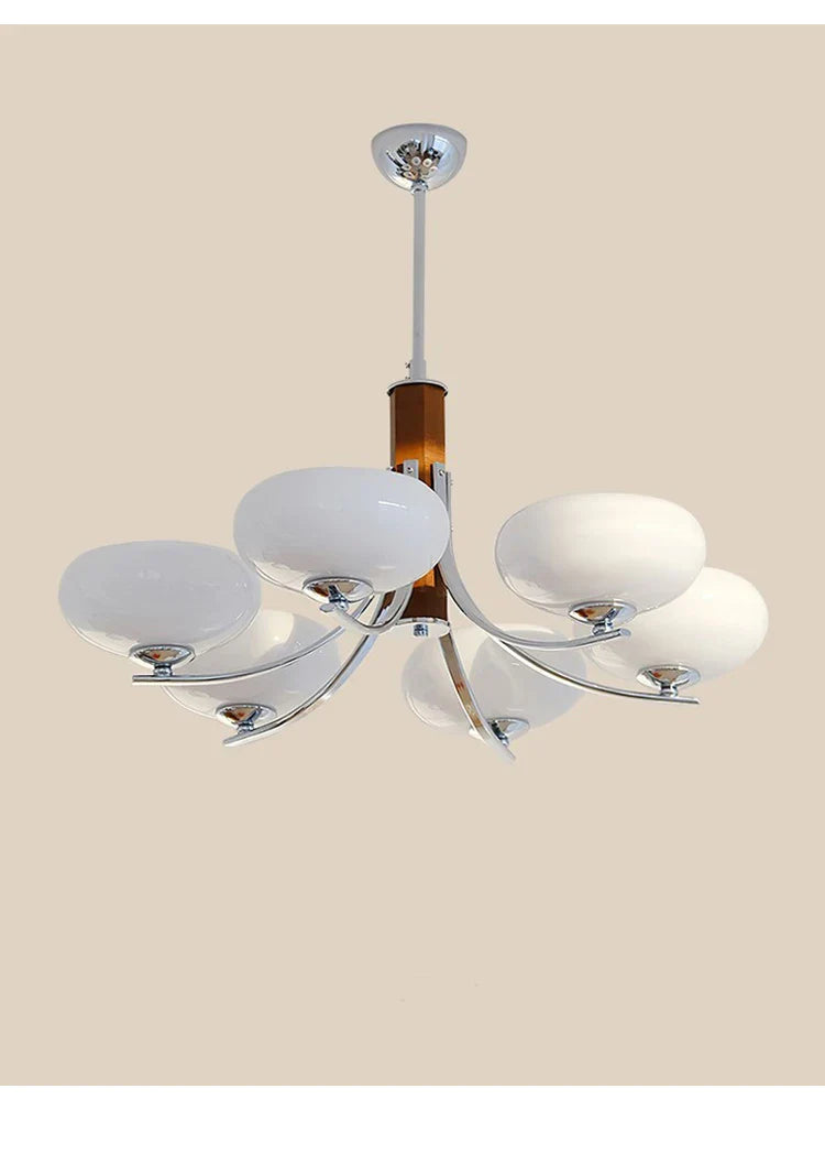 Afralia™ Glass Chandelier: Bauhaus Art for Living Room, Bedroom, Study, Hall, Restaurant