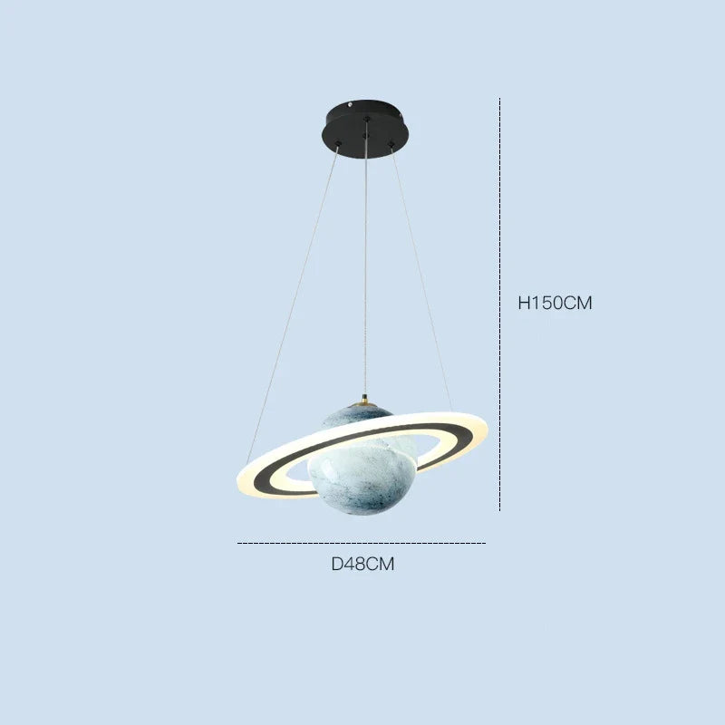 Afralia™ Planet Chandelier Kids Room Pendant Light | Living Bedroom Kitchen Hanging Lamp
