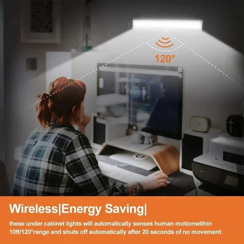 Afralia™ LED Motion Sensor Cabinet Light: Dimmable Rechargeable Nightlight