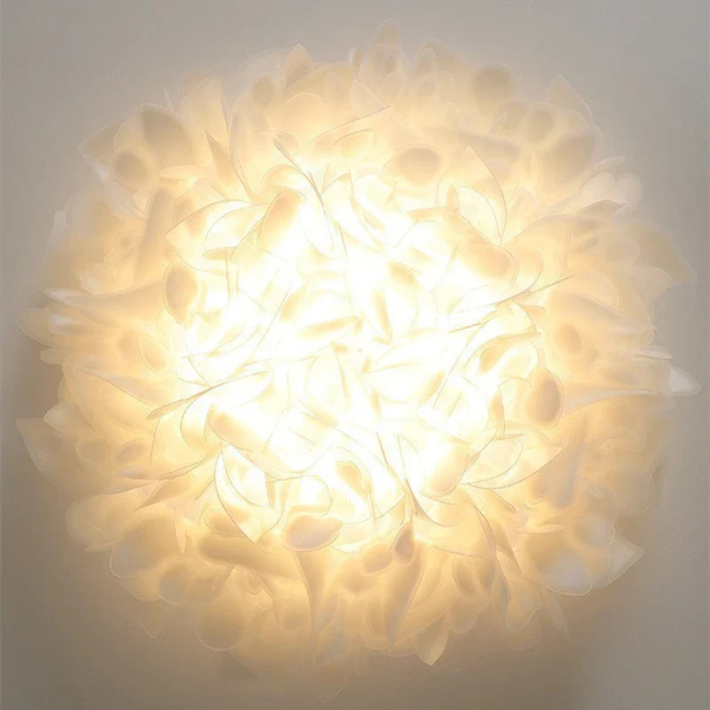 Afralia™ Flower Petal Chandelier: Modern Warm LED Ceiling Light for Living Room & Dining