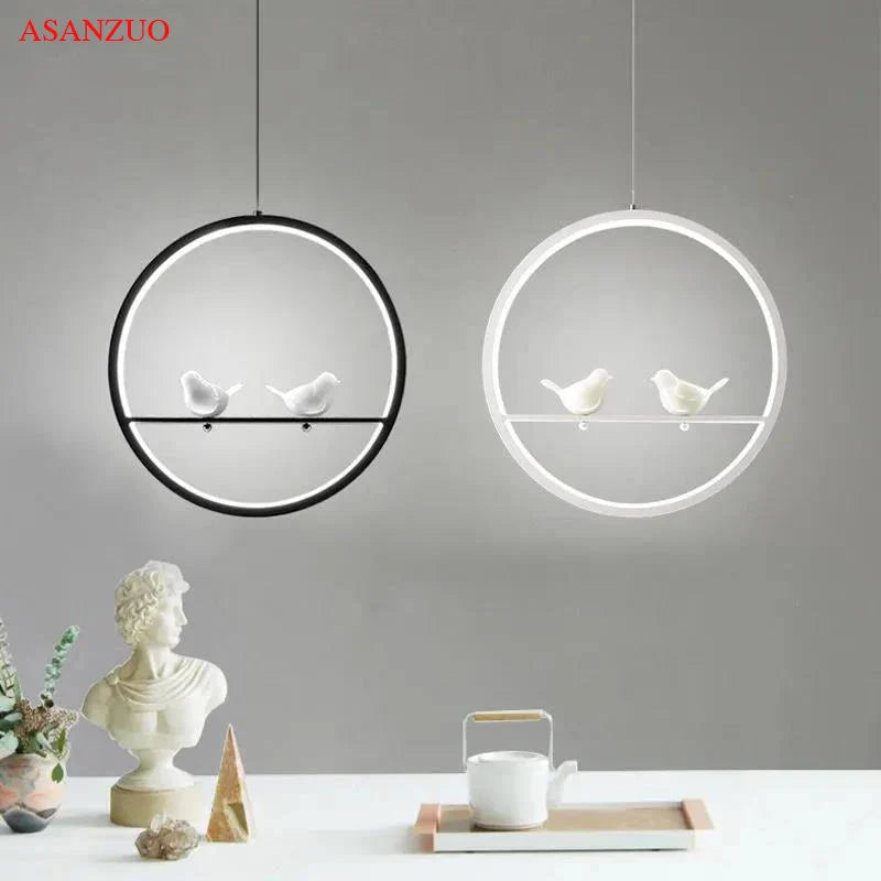 Afralia™ Bird Chandelier Nordic LED Pendant Light for Vintage Modern Home Decor