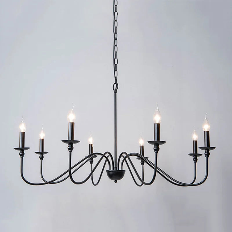 Afralia™ Modern Luxe Iron Chandelier for Living Room Kitchen Dining Bedroom Study