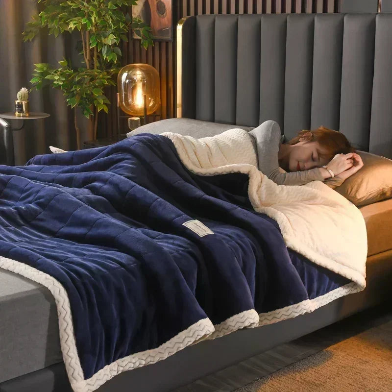 Afralia™ Milk Fleece Weighted Blanket - European Beibei Velvet Throw Blanket