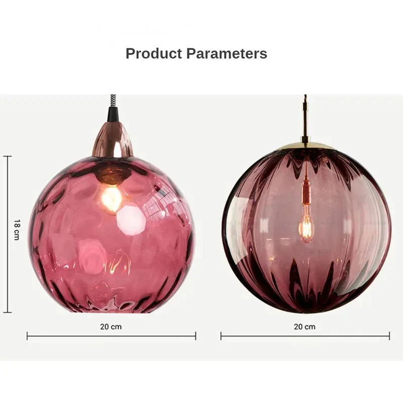 Afralia™ Water Grain Glass Pendant Light for Kitchen Bar Dining Room