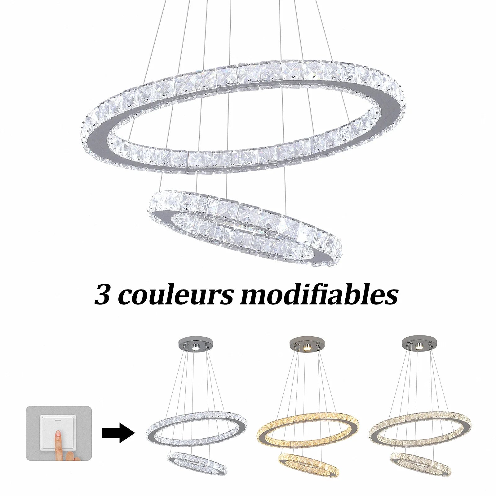 Afralia™ Crystal Chandelier: Luxury LED Pendant Lighting for Living & Dining Room