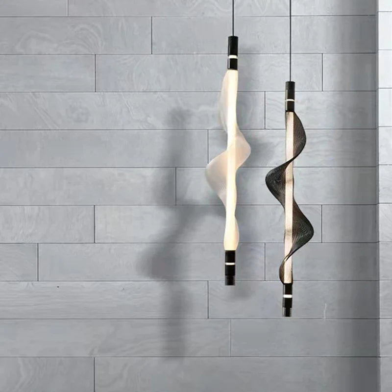 Modern Art Deco LED Chandelier by Afralia™ for Kitchen Dining Bar Cord Adjustable White Black