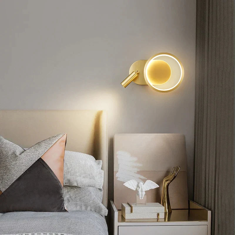 Afralia™ Modern Luxury LED Wall Light for Hotel Living Room & Bedside