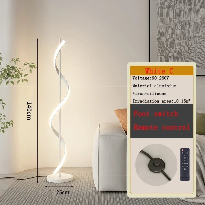 Afralia™ LED Revolve Floor Lamp for Bedroom Living Study Indoor Decor
