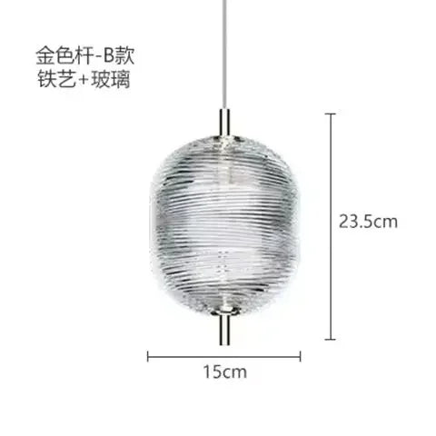 Afralia™ Nordic Glass Pendant Chandelier Bedroom Dining Hall Lighting Fixture