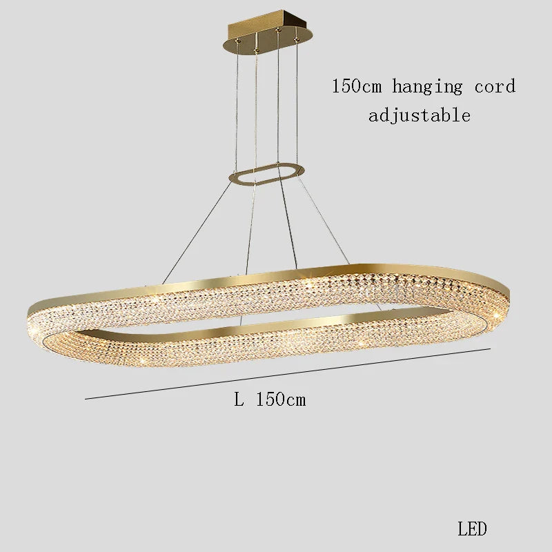 Afralia™ Luxury LED Ring Light Chandelier for Dining Room Décor