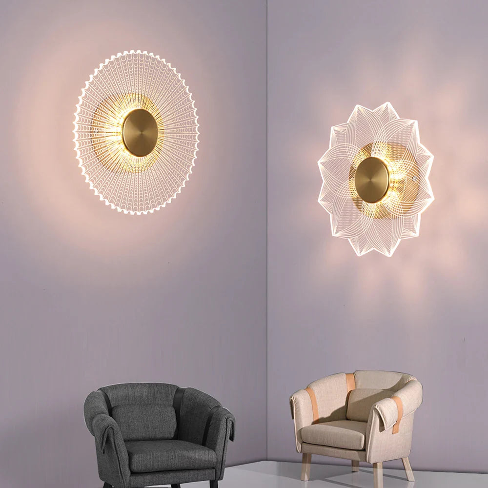 Afralia™ Modern LED Wall Lamps for Bedroom Living Room Background Lighting