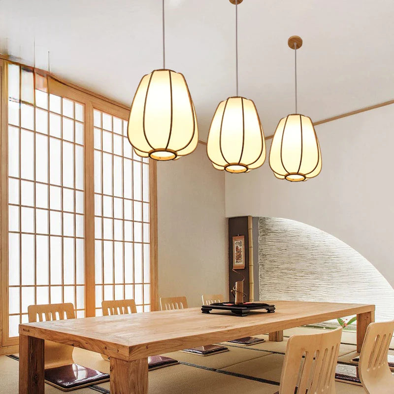 Afralia™ Bamboo Pendant Lamp: Japanese Zen Tea Room Hanging Light for Home Decor