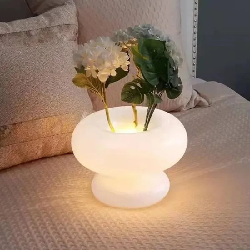 Afralia™ Nordic Glass Mushroom Table Lamp for Living Room Sofa Sides Reading Floor