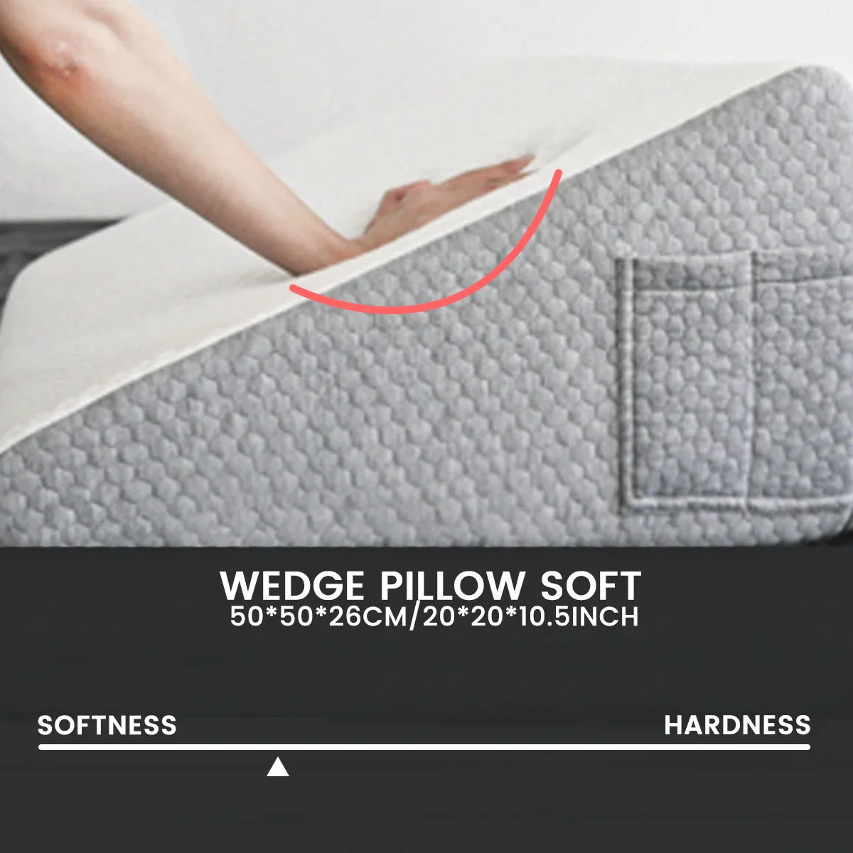 Afralia™ Sleep Support Wedge Pillow - Triangle Air Layer Memory Foam Bed Wedge
