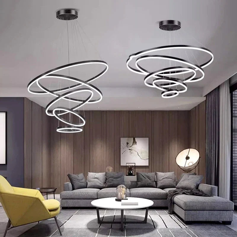 Afralia™ Modern Pendant Chandelier Indoor Ceiling Light LED for Living Room Dining Room