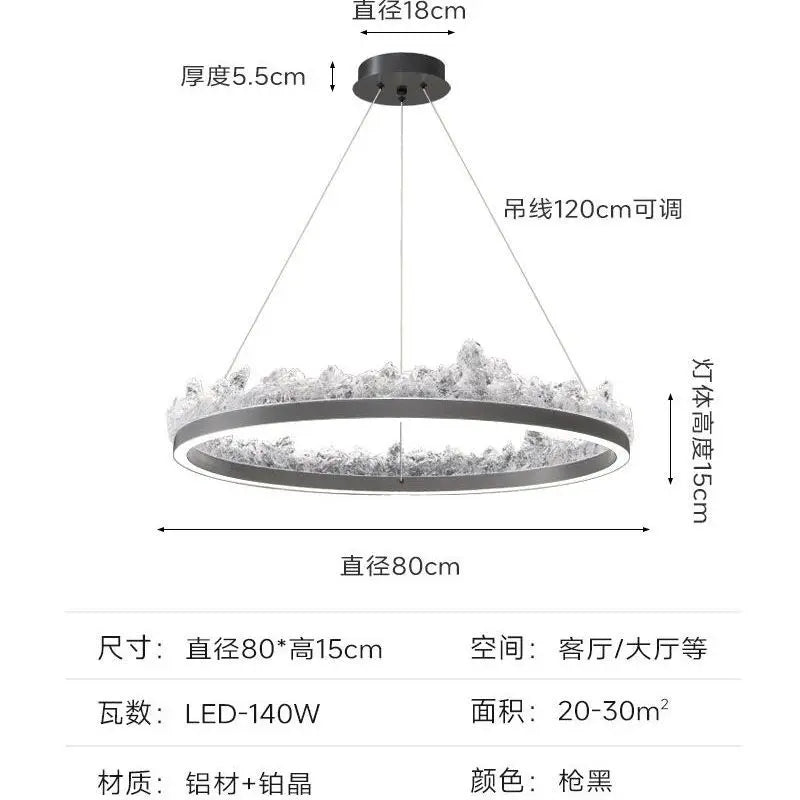 Afralia™ Iceberg Open Kitchen Pendant Light - Terrace Dining Table Bar Island Design