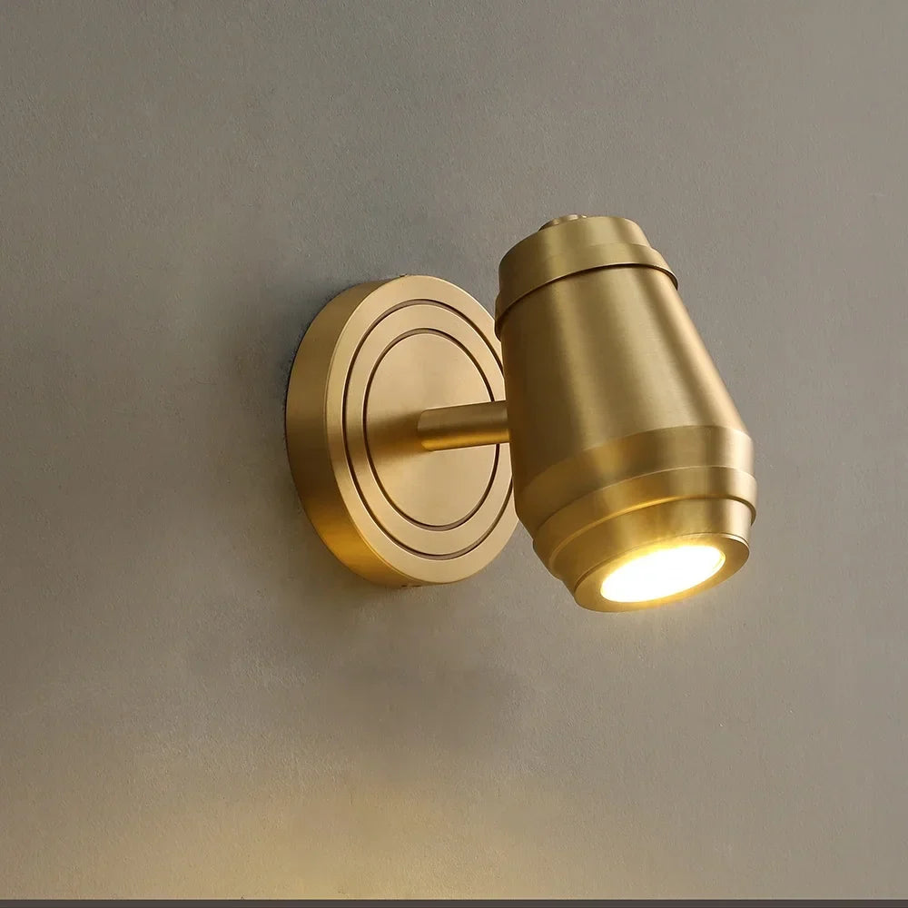 Afralia™ Brass Wall Lamp: Postmodern Minimalist Nordic Style for Bedroom, Apartment, or Living Room