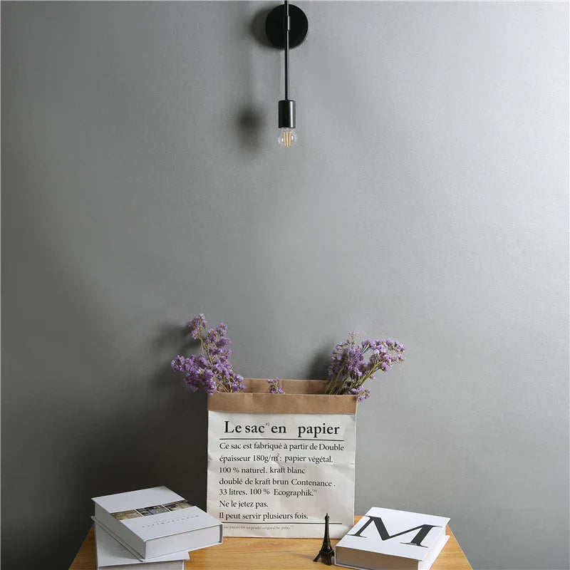 Afralia™ LED Wall Lamp: Modern Two Arm E27 Bedroom Lighting for Bedside, Bathroom Mirror, Vanity.