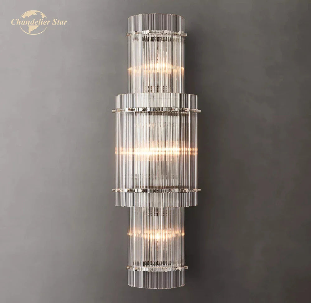 Afralia™ LED Glass San Marco Round Wall Lamp for Living Room Bedroom Bathroom Decor