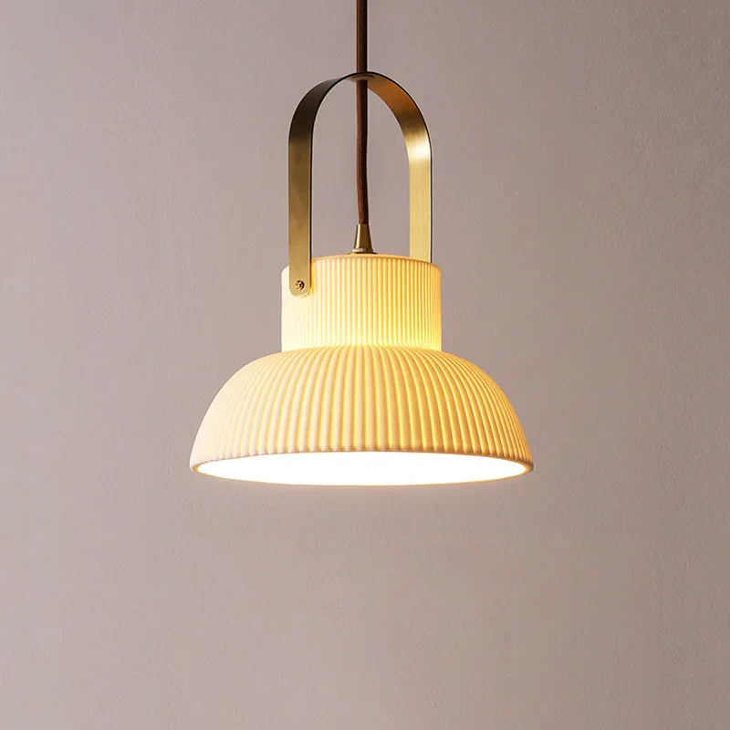 Afralia™ Ceramic LED Pendant Lights - Japanese Style, Nordic Modern Hanging Light