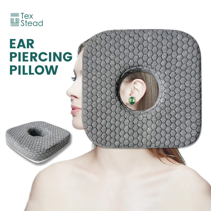 Afralia™ Comfort Side Sleeper Pillow with Ear Hole for CNH