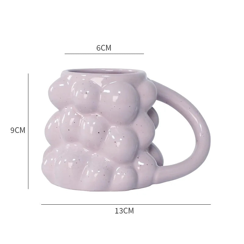 Afralia™ Grape Ceramic Mug: Cute, High Value, Office & Home Milk Cup, Women's Gift.