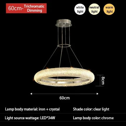 Afralia™ Elegant Chrome Crystal Chandelier for Dining Room Living Room Bedroom Hallway