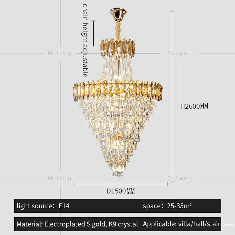 Afralia™ Postmodern Crystal Chandelier for Luxe Spaces