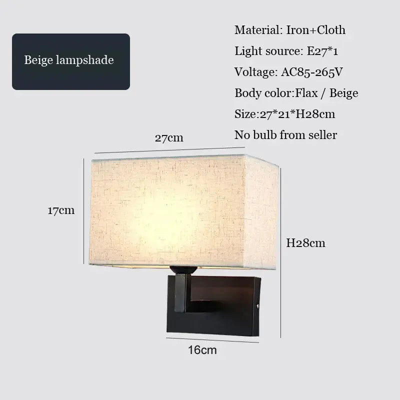 Afralia™ Hotel Fabric Wall Lamp: Nordic Modern Style, Chinese-Inspired. Bedroom, Staircase, and Bedside Lighting Solution.