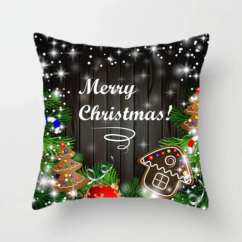 Velvet Christmas Decor Pillowcase 45x45 for Living Room Sofa by Afralia™