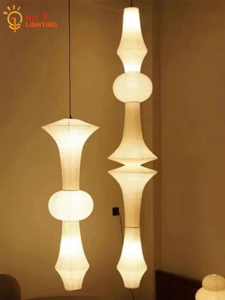Afralia™ Akari Noguchi Vintage Pendant Lights LED E27 for Bar Loft Studio