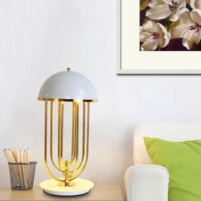 Afralia™ Luxury LED Mushroom Desk Lamp for Office & Living Room