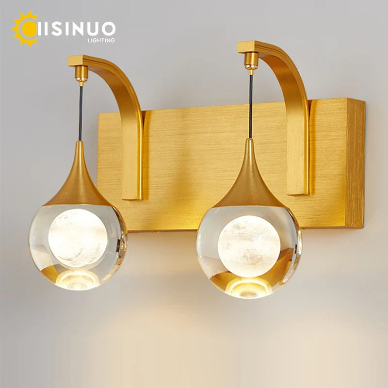 Afralia™ Crystal LED Wall Sconce for Elegant Home Décor