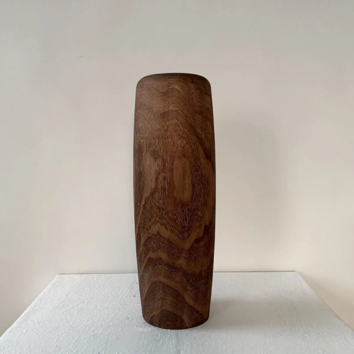 Afralia™ Vintage Floor-to-Floor Vase with Dried Flowers, Wood Crafts for Decoration
