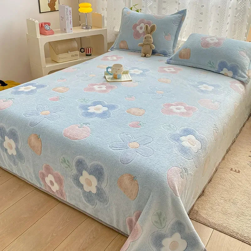 Afralia™ Cartoon Flannel Blanket: Cozy All-Season Sofa Cover & Bed Sheet