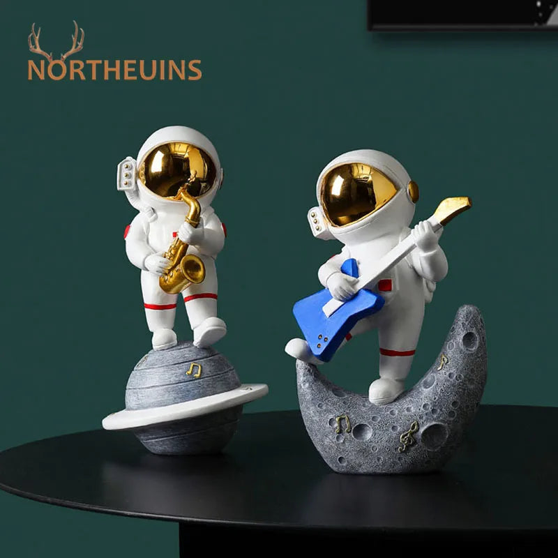 Afralia™ Nordic Resin Astronaut Figurines for Home Decoration