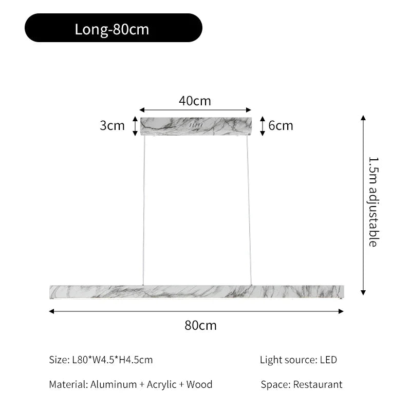 Afralia™ Square Marble Chandelier: Nordic Modern Living Room Pendant Light & Dining Lamp
