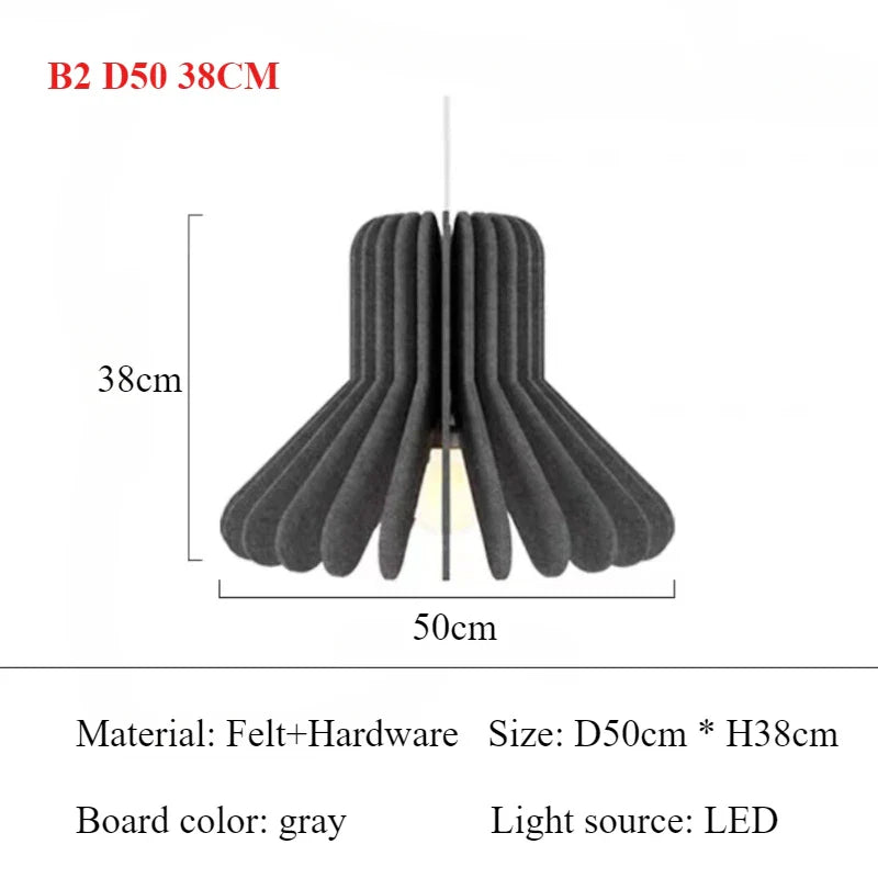 Afralia™ Nordic Felt Pendant Lamp LED Colorful Designer for Living Room Kitchen Island Dining Light