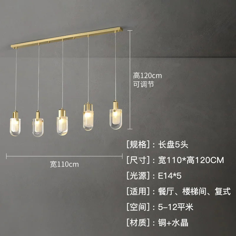 Afralia™ Crystal Loft Chandelier for Staircase, Living Room, and Apartment Luxe Lighting