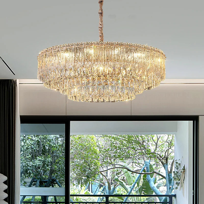 Afralia™ Crystal Chandelier: Luxury Modern Room Lighting for Living Room, Dining Room, Bedroom