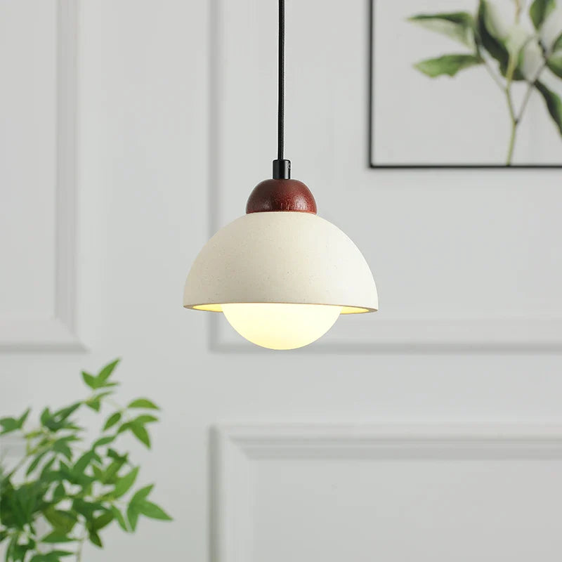 Afralia™ White Micro Cement LED Pendant Lights for Modern Living Spaces