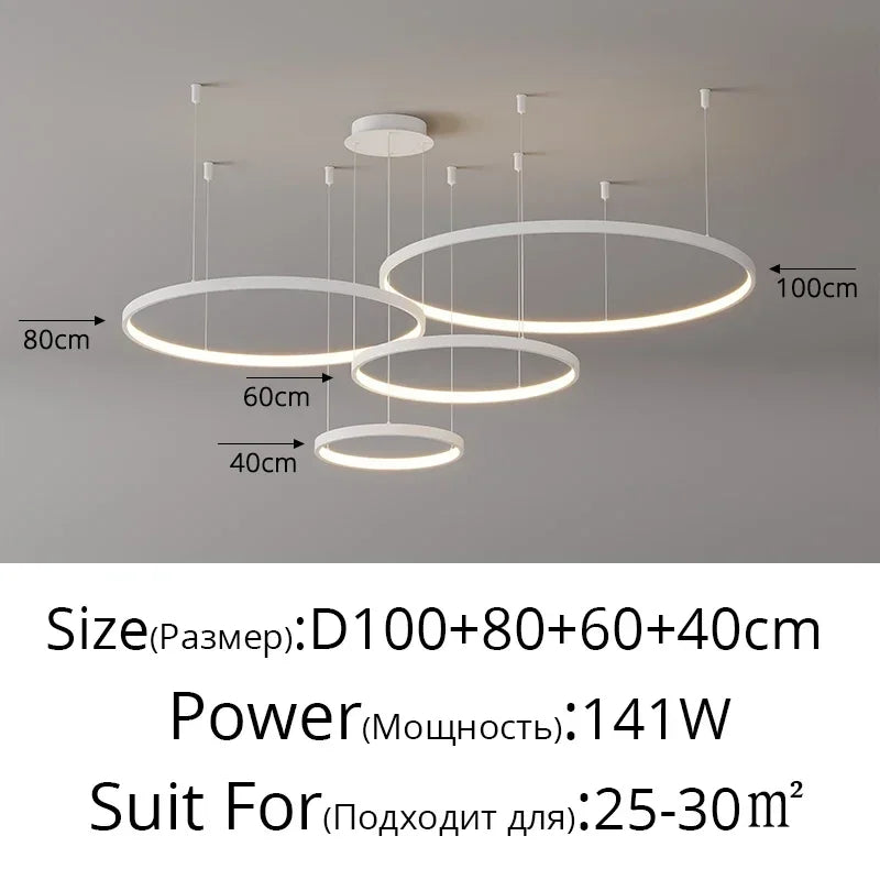 Afralia™ Modern Acrylic LED Pendant Light for Restaurants and Living Rooms