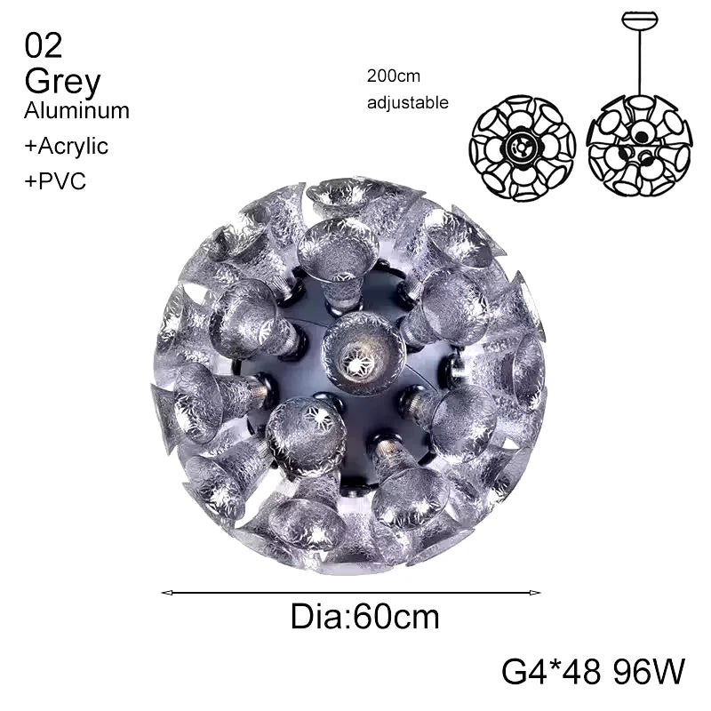 Afralia™ Designer Luxury Chalice Lamp for Living Room Bedroom Hotel Project Décor Home LED Suspension Luminaire